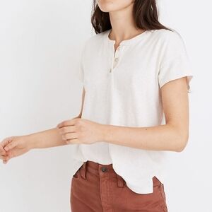 MADEWELL Hemp-Cotton Brother Henley Tee SIZE LARGE